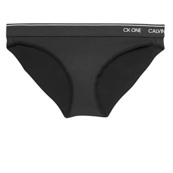 Calvin Klein CK One Micro Microfiber Bikini Panty Black Logo Waistband Small $20 - Picture 2 of 15